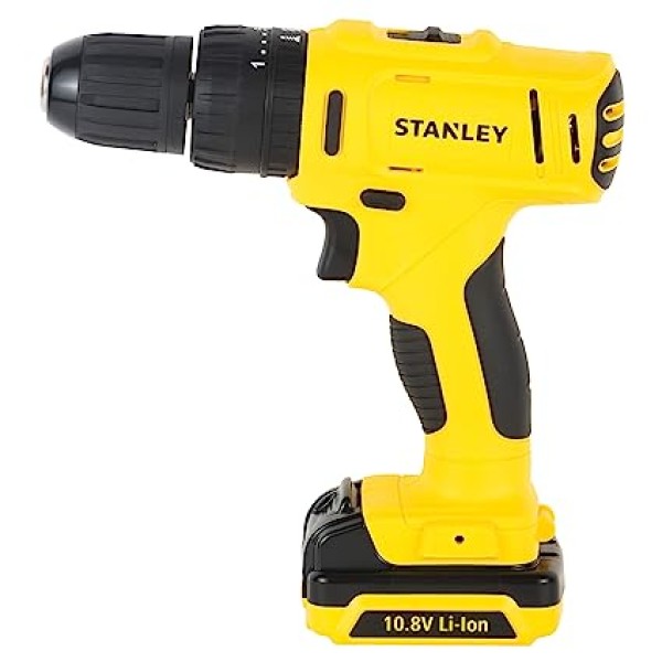 STANLEY SCH121S2-B1 10.8V Li-Ion Cordless Hammer Drill Driver w Battery Charger and Kitbox-2x1.5Ah Battery Included